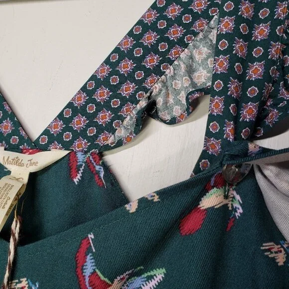 NEW Matilda Jane Evergreen Dream Jumpsuit‎ Women's S Green Floral NWT - Picture 11 of 15